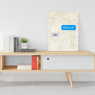 Dárková cedulka Miluji tě, OK: 30x40 cm