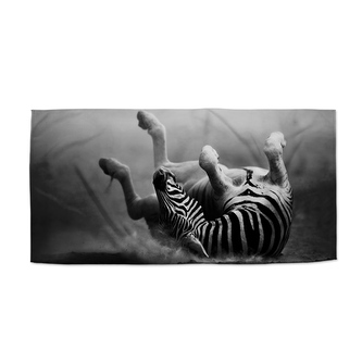 Ručník Válející se zebra: 70x140 cm