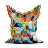 Sedací vak Barevná mozaika: 150x100 cm