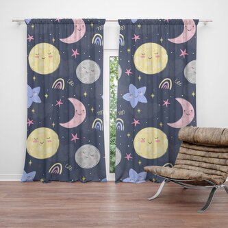 Závěs Dětské nebe: 2ks 140x250cm