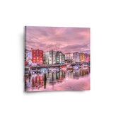 Obraz Barevné domky na pobřeží: 50x50 cm