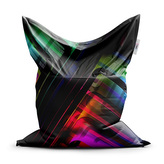 Sedací vak Černé pruhy: 150x100 cm
