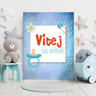 Dárková cedulka Vítej na světě 2: 30x40 cm