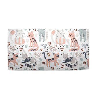 Ručník Malované kočičky: 70x140 cm