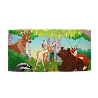 Ručník Lesní zvířátka 2: 70x140 cm