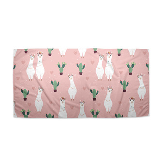 Ručník Lama a kaktusy: 50x100 cm