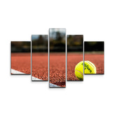 Obraz - 5-dílný Tennis: 125x90 cm