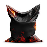 Sedací vak Červený oheň: 150x100 cm