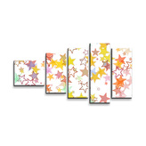 Obraz - 5-dílný Hvězdičky: 100x60 cm