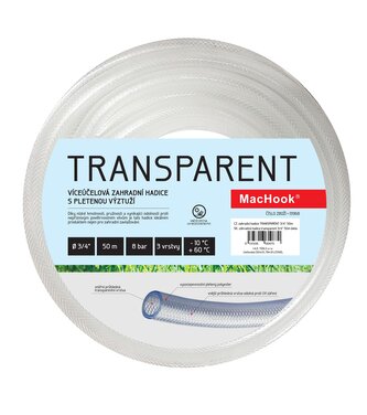 zahradní hadice TRANSPARENT 3/4" 50m bílá