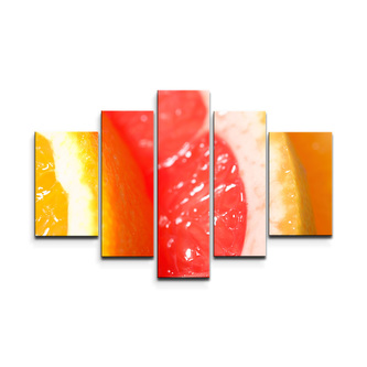 Obraz - 5-dílný Citrusy: 125x90 cm