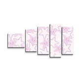 Obraz - 5-dílný Veselé hvězdy: 100x60 cm