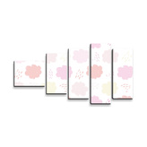 Obraz - 5-dílný Barevné obláčky: 100x60 cm