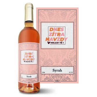 Růžové víno Dnes, zítra, navždy: 0,75 l 