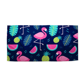 Ručník Růžoví plameňáci: 70x140 cm