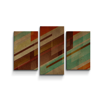Obraz - 3-dílný Hnědá abstrakce: 75x50 cm