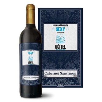 Červené víno Nesnáším být sexy, ale jsem učitel: 0,75 l 
