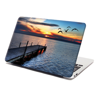 Samolepka na notebook Západ slunce nad molem: 29x20 cm