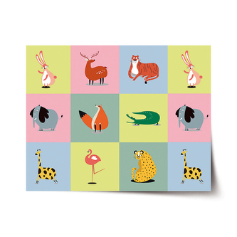 Plakát Zvířátka ze Zoo: 60x40 cm