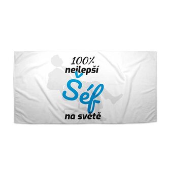 Ručník 100% nejlepší šéf na světě: 70x140 cm
