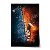 Plakát Ohnivý saxofon: 60x40 cm