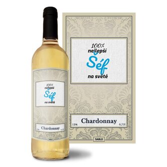 Bílé víno 100% nejlepší šéf na světě: 0,75 l 