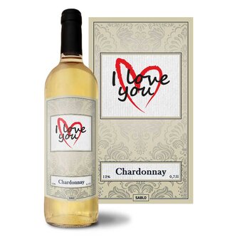Bílé víno I Love you srdce: 0,75 l 