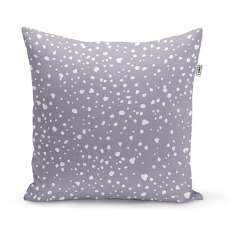 Polštář Bílé flíčky na fialové: 60x60 cm