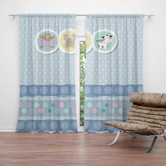 Závěs Plyšáčci: 2ks 140x250cm