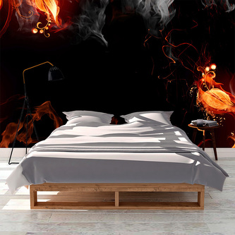 Tapeta Červený oheň: 208x125 cm