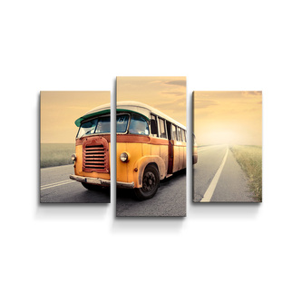 Obraz - 3-dílný Autobus veterán: 75x50 cm