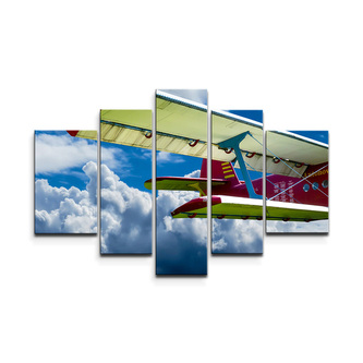 Obraz - 5-dílný Letoun: 125x90 cm