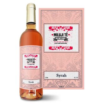 Růžové víno Miluji Tě 365 dní v roce: 0,75 l 