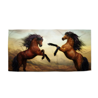 Ručník Vzpínající se koně: 70x140 cm Ručník Vzpínající se koně: 70x140 cm