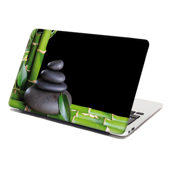 Samolepka na notebook Bambus a kameny: 38x26 cm