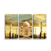 Obraz - 3-dílný Taj Mahal: 120x80 cm