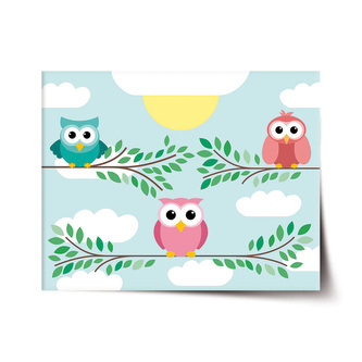 Plakát Sovičky: 120x80 cm