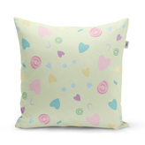 Polštář Srdíčka a spirály XL: 60x60 cm