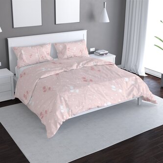 Povlečení Bílé a růžové květy: 140x220 / 90x70