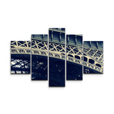 Obraz - 5-dílný Eiffel Tower: 125x90 cm