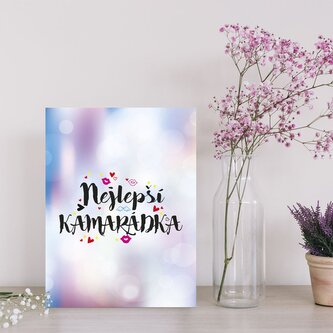 Dárková cedulka Nejlepší kamarádka: 30x40 cm