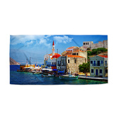 Ručník Domky na pobřeží: 50x100 cm