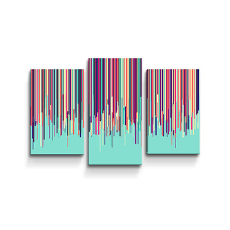 Obraz - 3-dílný Stékající barva: 75x50 cm