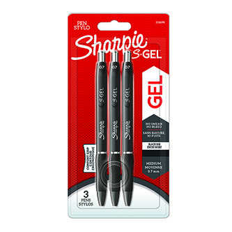 Sharpie, gelové pero S-Gel, černé, 3ks, 0.7mm Sharpie, gelové pero S-Gel, černé, 3ks, 0.7mm