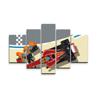 Obraz - 5-dílný Formule: 125x90 cm