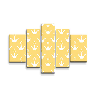 Obraz - 5-dílný Princeznovské korunky: 125x90 cm