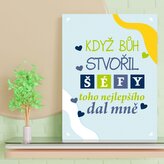 Dárková cedulka Když Bůh stvořil šéfy: 30x40 cm