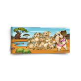 Obraz Sloni: 110x50 cm