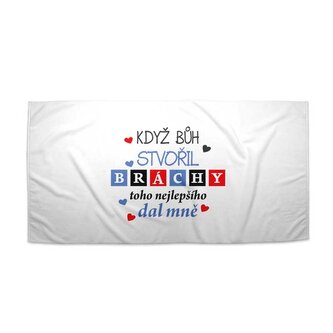 Ručník Když Bůh stvořil bráchy: 70x140 cm