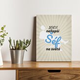 Dárková cedulka 100% nejlepší šéf na světě: 30x40 cm